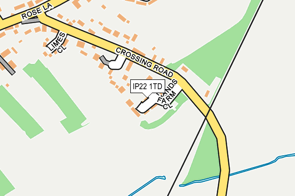 IP22 1TD map - OS OpenMap – Local (Ordnance Survey)