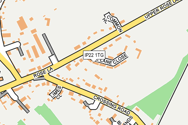 IP22 1TG map - OS OpenMap – Local (Ordnance Survey)