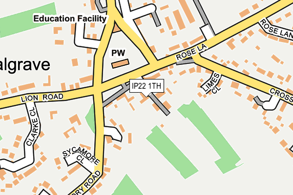 IP22 1TH map - OS OpenMap – Local (Ordnance Survey)