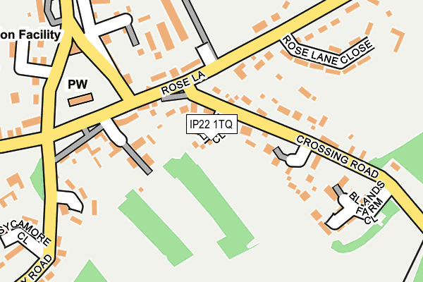 IP22 1TQ map - OS OpenMap – Local (Ordnance Survey)