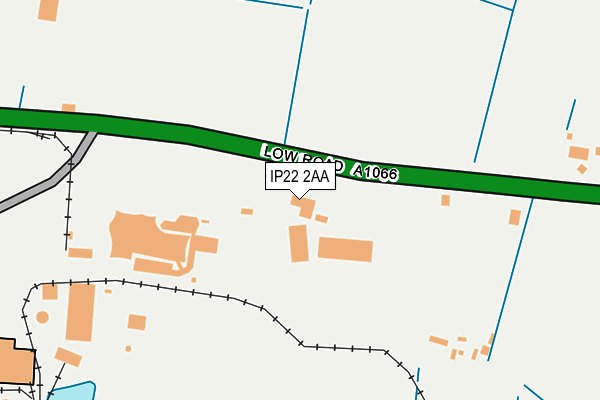 IP22 2AA map - OS OpenMap – Local (Ordnance Survey)