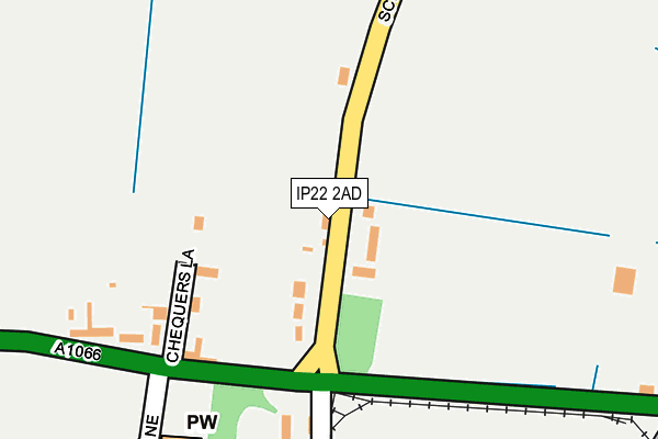 IP22 2AD map - OS OpenMap – Local (Ordnance Survey)