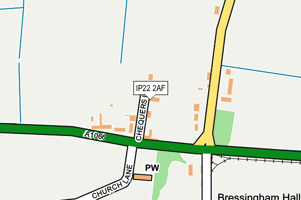 IP22 2AF map - OS OpenMap – Local (Ordnance Survey)