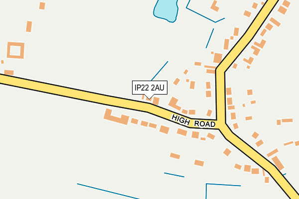 IP22 2AU map - OS OpenMap – Local (Ordnance Survey)