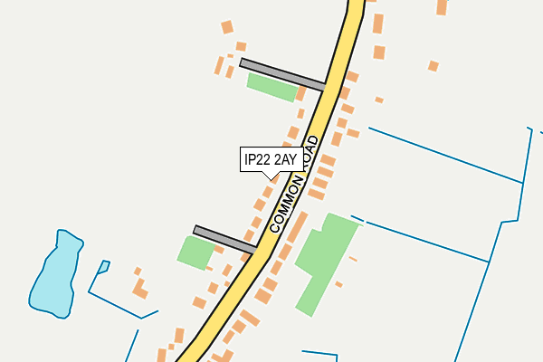 IP22 2AY map - OS OpenMap – Local (Ordnance Survey)