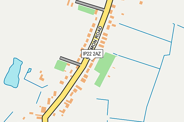 IP22 2AZ map - OS OpenMap – Local (Ordnance Survey)
