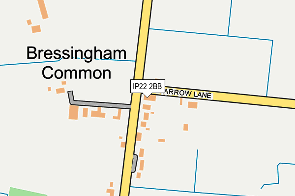 IP22 2BB map - OS OpenMap – Local (Ordnance Survey)