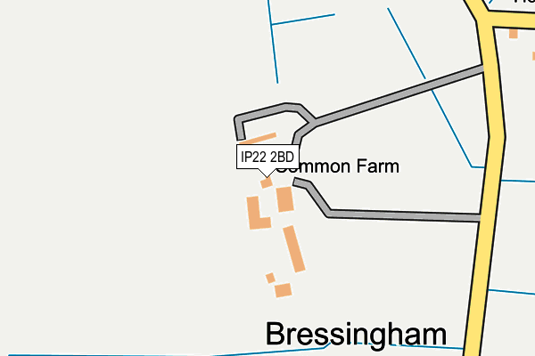 IP22 2BD map - OS OpenMap – Local (Ordnance Survey)