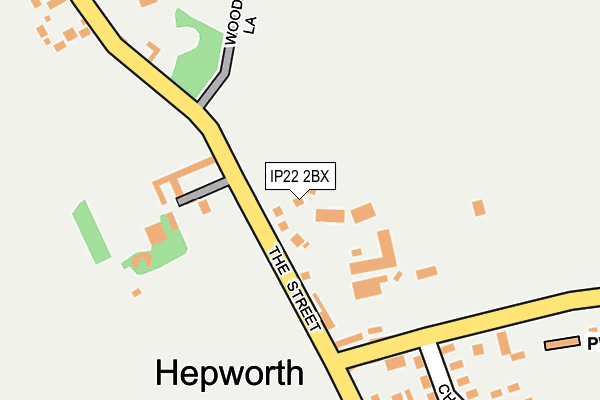 IP22 2BX map - OS OpenMap – Local (Ordnance Survey)