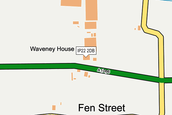 IP22 2DB map - OS OpenMap – Local (Ordnance Survey)