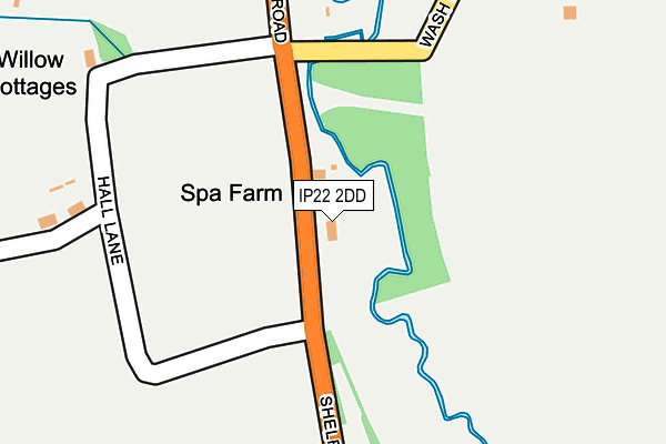 IP22 2DD map - OS OpenMap – Local (Ordnance Survey)