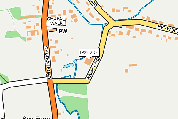 IP22 2DF map - OS OpenMap – Local (Ordnance Survey)