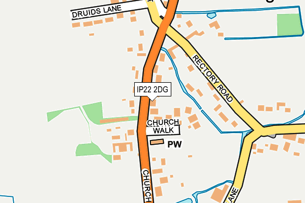 IP22 2DG map - OS OpenMap – Local (Ordnance Survey)