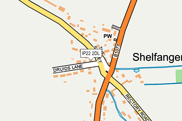 IP22 2DL map - OS OpenMap – Local (Ordnance Survey)