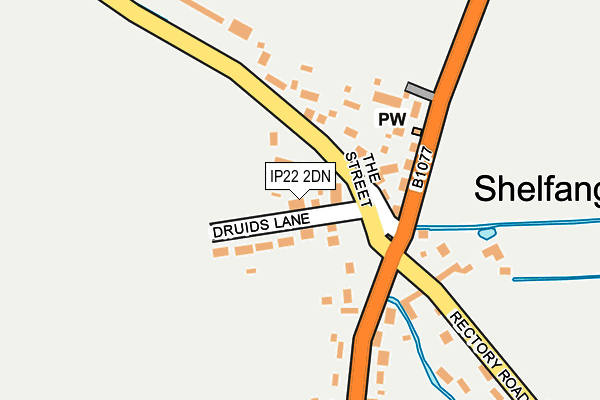 IP22 2DN map - OS OpenMap – Local (Ordnance Survey)