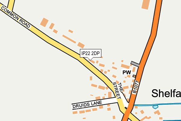 IP22 2DP map - OS OpenMap – Local (Ordnance Survey)