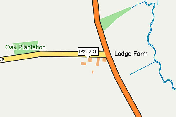 IP22 2DT map - OS OpenMap – Local (Ordnance Survey)