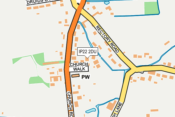 IP22 2DU map - OS OpenMap – Local (Ordnance Survey)