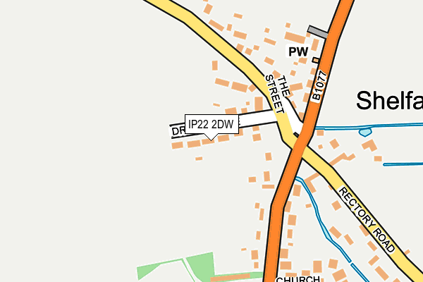 IP22 2DW map - OS OpenMap – Local (Ordnance Survey)