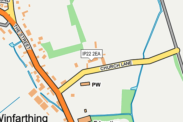 IP22 2EA map - OS OpenMap – Local (Ordnance Survey)