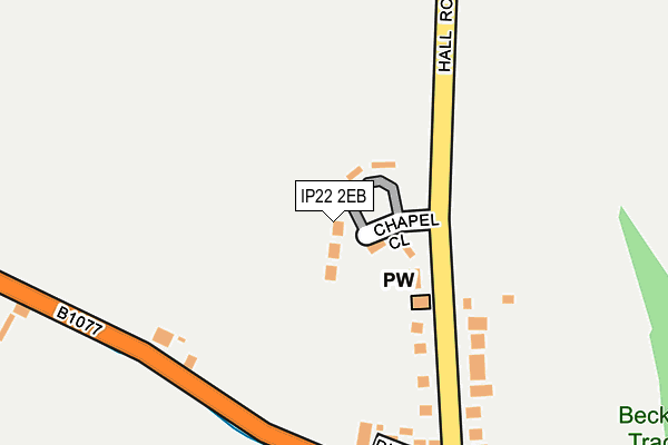 IP22 2EB map - OS OpenMap – Local (Ordnance Survey)