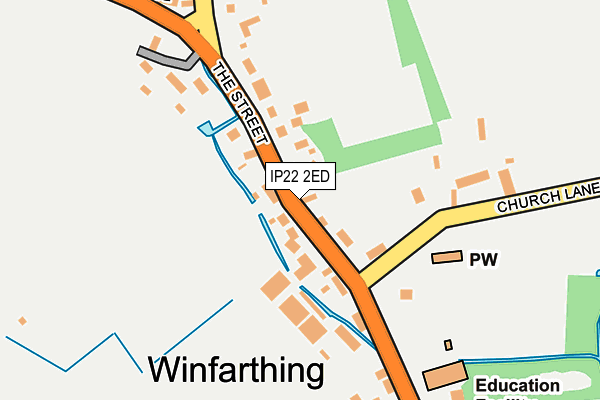 IP22 2ED map - OS OpenMap – Local (Ordnance Survey)