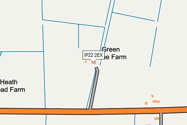 IP22 2EX map - OS OpenMap – Local (Ordnance Survey)