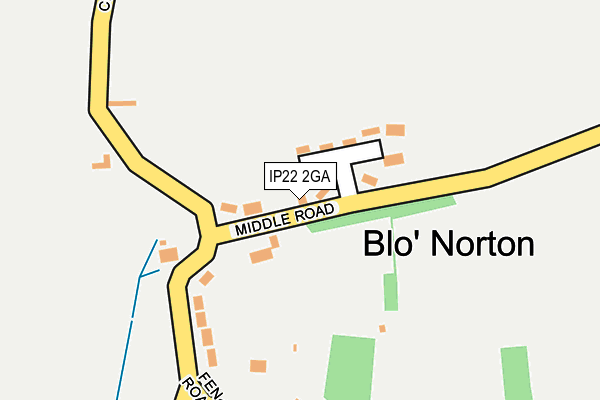 IP22 2GA map - OS OpenMap – Local (Ordnance Survey)