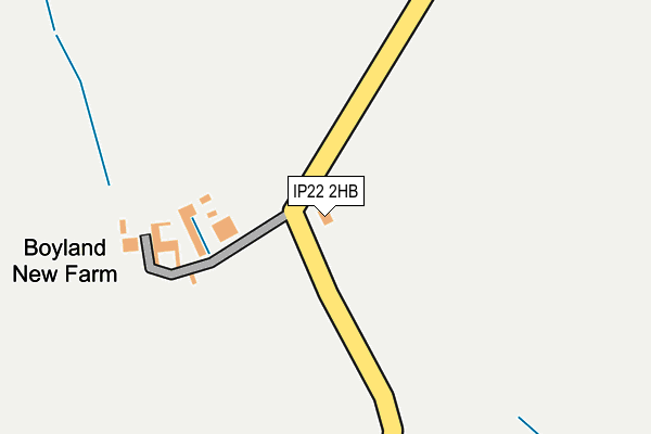 IP22 2HB map - OS OpenMap – Local (Ordnance Survey)