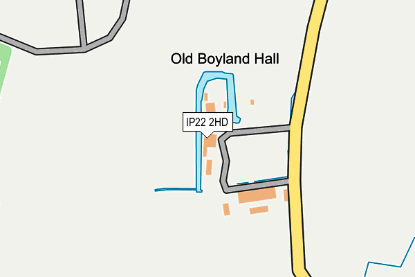 IP22 2HD map - OS OpenMap – Local (Ordnance Survey)