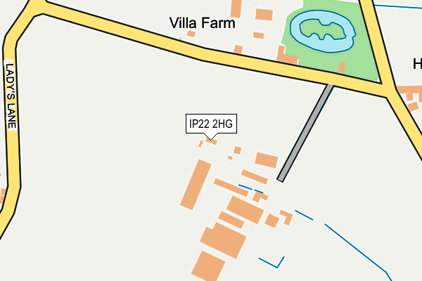 IP22 2HG map - OS OpenMap – Local (Ordnance Survey)
