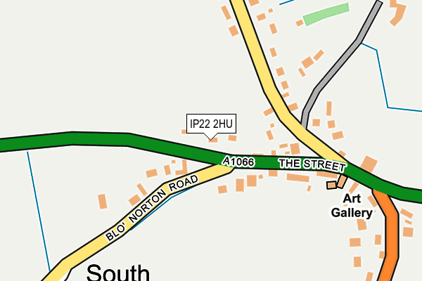 IP22 2HU map - OS OpenMap – Local (Ordnance Survey)