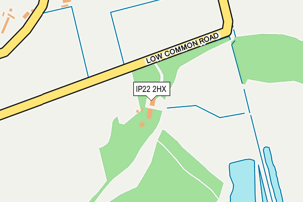 IP22 2HX map - OS OpenMap – Local (Ordnance Survey)