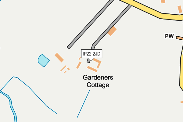 IP22 2JD map - OS OpenMap – Local (Ordnance Survey)