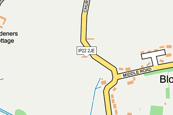 IP22 2JE map - OS OpenMap – Local (Ordnance Survey)