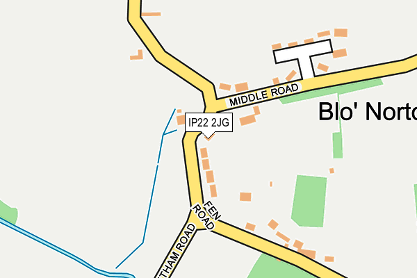 IP22 2JG map - OS OpenMap – Local (Ordnance Survey)