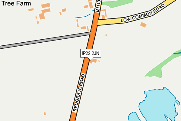 IP22 2JN map - OS OpenMap – Local (Ordnance Survey)