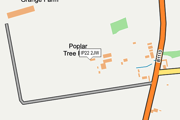 IP22 2JW map - OS OpenMap – Local (Ordnance Survey)