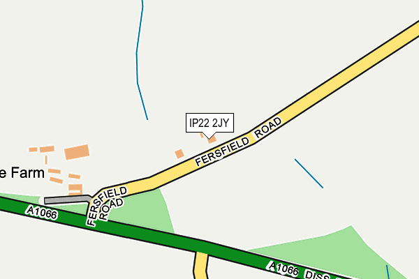 IP22 2JY map - OS OpenMap – Local (Ordnance Survey)