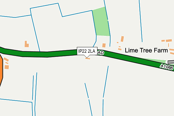 IP22 2LA map - OS OpenMap – Local (Ordnance Survey)