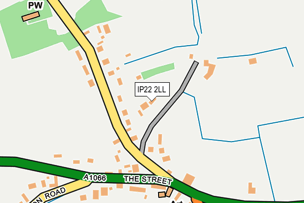 IP22 2LL map - OS OpenMap – Local (Ordnance Survey)