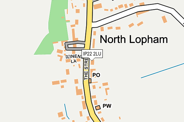 IP22 2LU map - OS OpenMap – Local (Ordnance Survey)