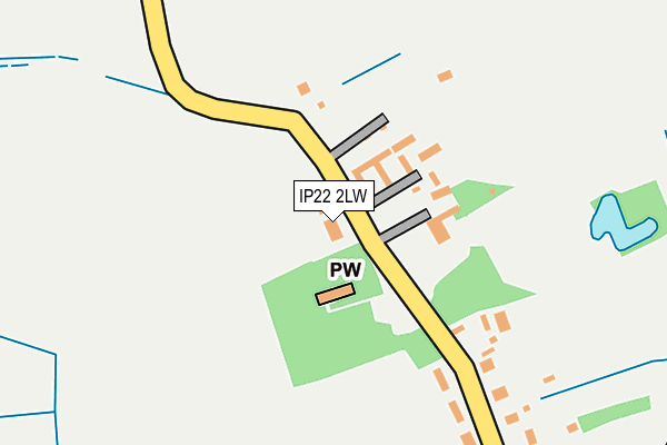 IP22 2LW map - OS OpenMap – Local (Ordnance Survey)