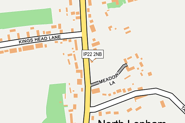 IP22 2NB map - OS OpenMap – Local (Ordnance Survey)