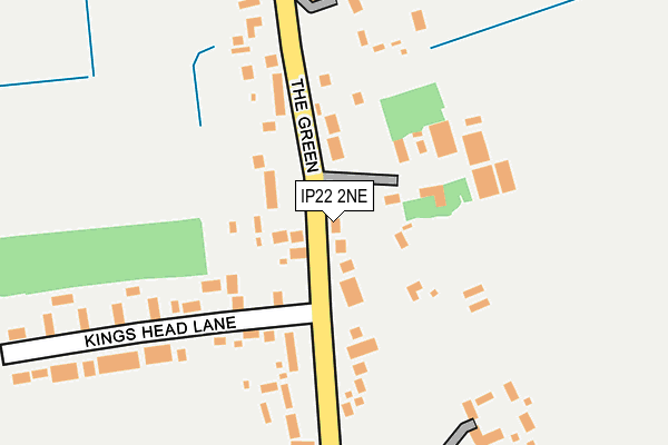 IP22 2NE map - OS OpenMap – Local (Ordnance Survey)