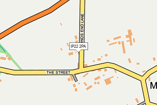 IP22 2PA map - OS OpenMap – Local (Ordnance Survey)