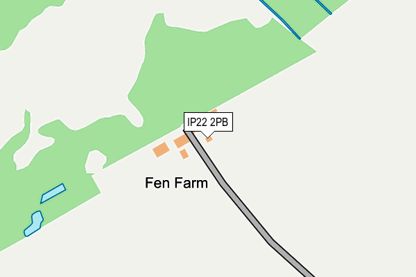 IP22 2PB map - OS OpenMap – Local (Ordnance Survey)