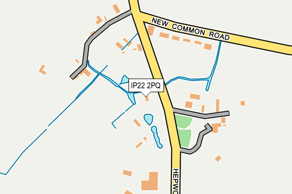 IP22 2PQ map - OS OpenMap – Local (Ordnance Survey)