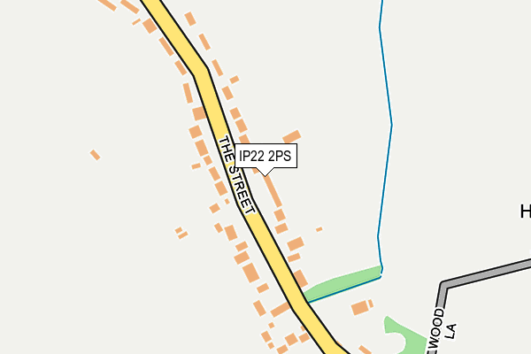 IP22 2PS map - OS OpenMap – Local (Ordnance Survey)