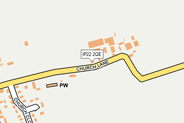 IP22 2QE map - OS OpenMap – Local (Ordnance Survey)
